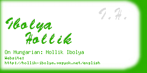 ibolya hollik business card